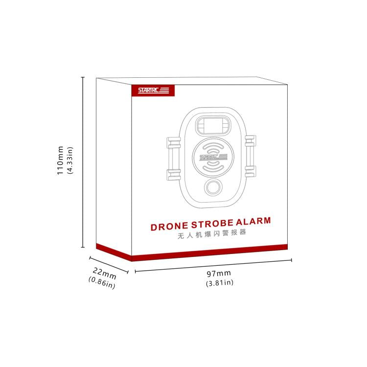 Rastreador de alarma para drones STARTRC Universal V2, Mavic, Air y Mini para DJI Avata (negro) — imagen 5