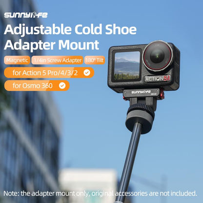 Sunnylife AD118 - Adaptador magnético de liberación rápida para zapata fría Sunnylife (1/4" x 180°) con inclinación ajustabl…
