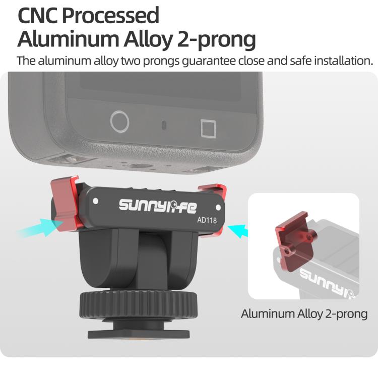 Sunnylife AD118 - Adaptador magnético de liberación rápida para zapata fría Sunnylife (1/4" x 180°) con inclinación ajustabl…