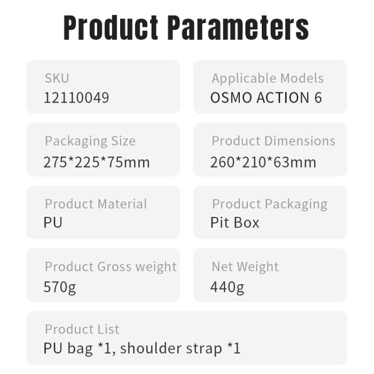 Bolsa de hombro para guardar el kit de fotografía STARTRC para DJI Osmo Action 6 (negra) — imagen 12