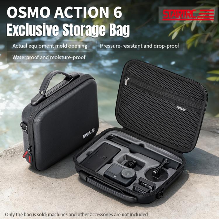 Bolsa de hombro para guardar el kit de fotografía STARTRC para DJI Osmo Action 6 (negra) — imagen 3