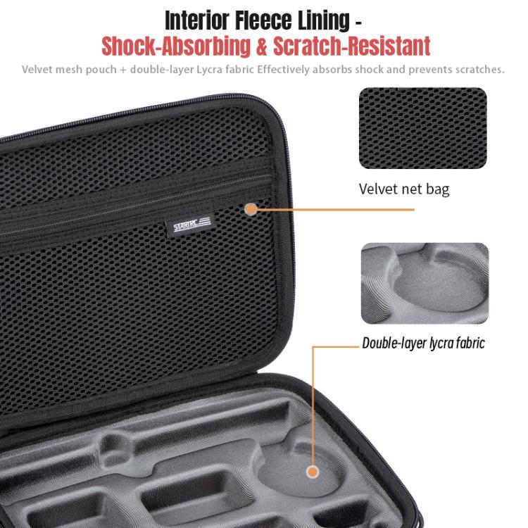 Bolsa de hombro para guardar el kit de fotografía STARTRC para DJI Osmo Action 6 (negra) — imagen 8