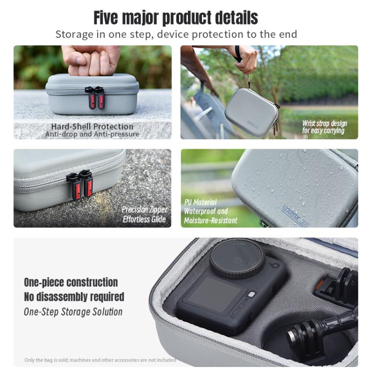 Bolsa de transporte portátil STARTRC Mini Standard Combo Bag para DJI Osmo Action 6 (Gris) — imagen 9