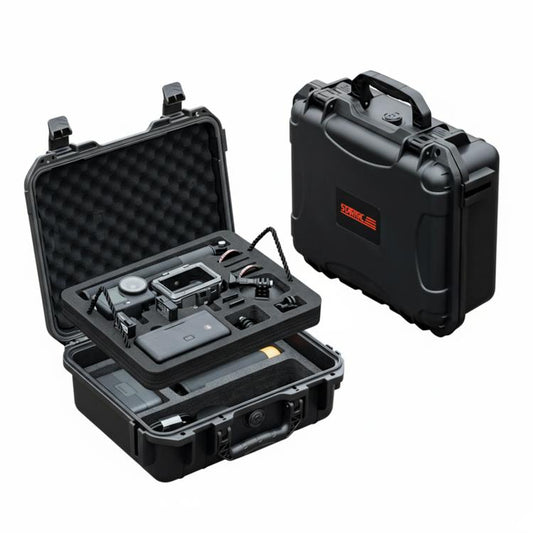 Maletín de almacenamiento de doble capa STARTRC impermeable de EVA ABS para DJI Osmo Action 6 / Osmo Action 3 (negro) para D…
