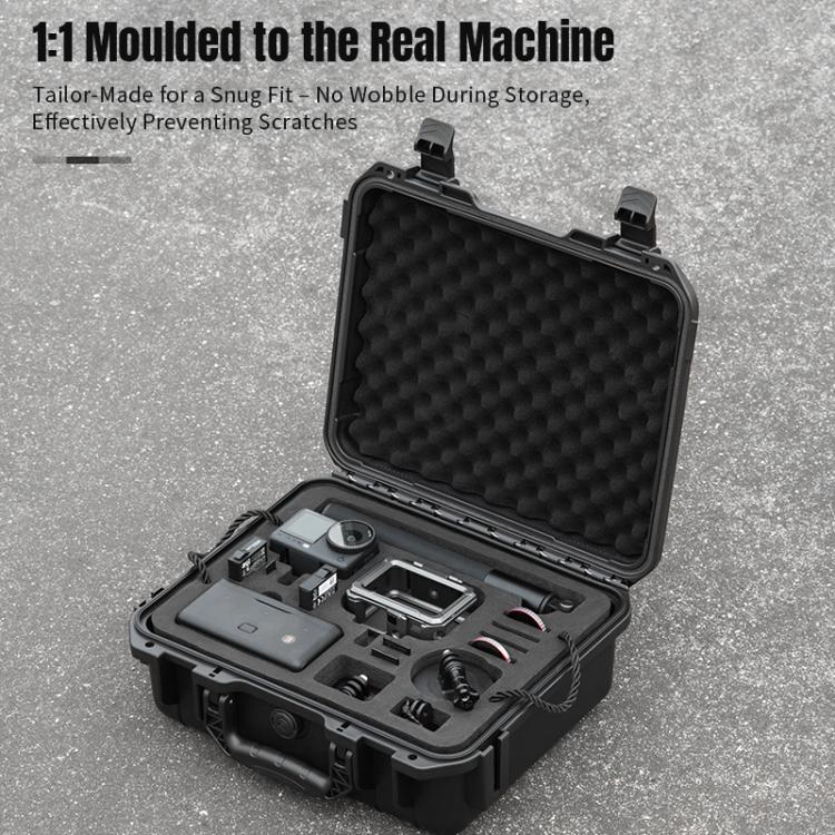 Maletín de almacenamiento de doble capa STARTRC impermeable de EVA ABS para DJI Osmo Action 6 / Osmo Action 3 (negro) para D…