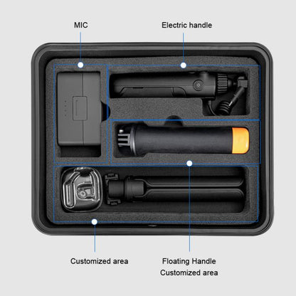 Maletín de almacenamiento de doble capa STARTRC impermeable de EVA ABS para DJI Osmo Action 6 / Osmo Action 3 (negro) para D…
