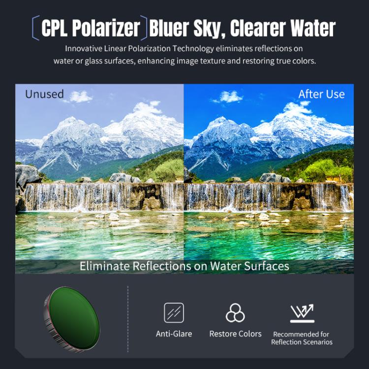 Filtro de lente para cámara STARTRC 4 en 1 CPL ND8 ND16 ND32 para DJI Osmo Action 6 — imagen 11