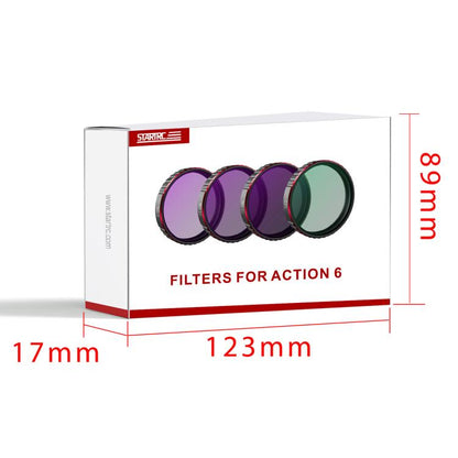 Filtro de lente para cámara STARTRC 4 en 1 CPL ND8 ND16 ND32 para DJI Osmo Action 6 — imagen 4