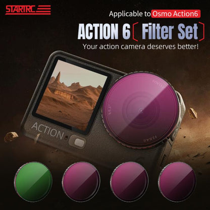 Filtro de lente para cámara STARTRC 4 en 1 CPL ND8 ND16 ND32 para DJI Osmo Action 6 — imagen 9