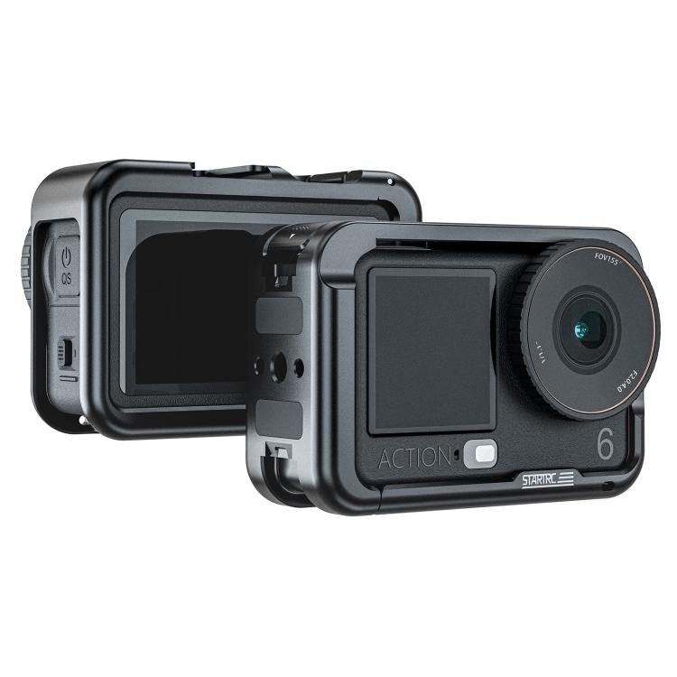 Jaula metálica STARTRC con zapata fría para DJI Osmo Action 6 (negra)