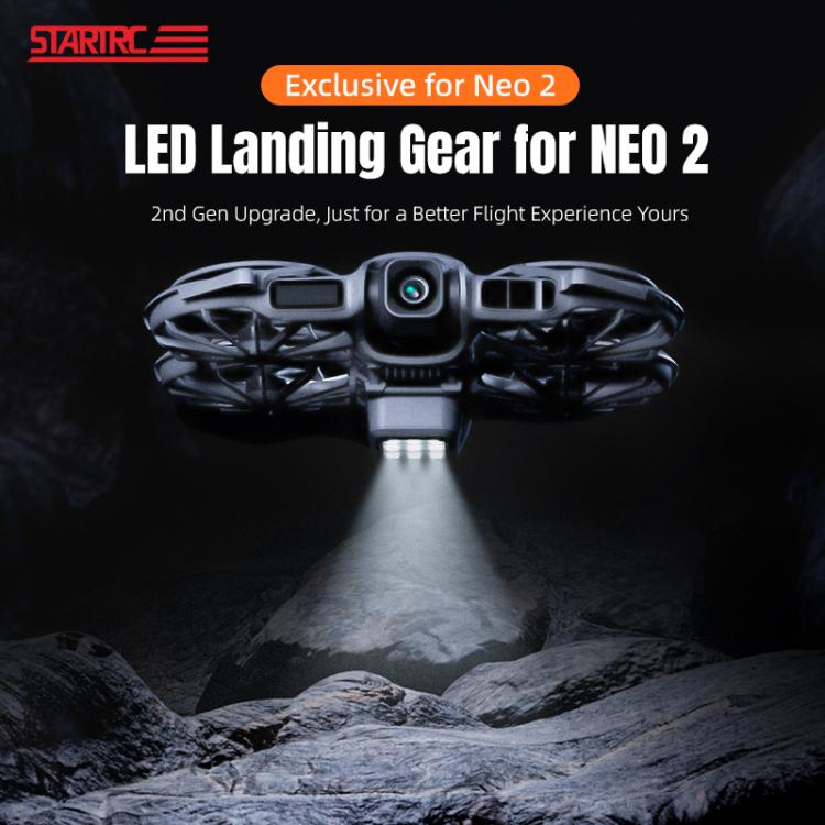 Soporte de entrenamiento para tren de aterrizaje elevado con luz LED STARTRC para DJI Neo (negro) — imagen 4