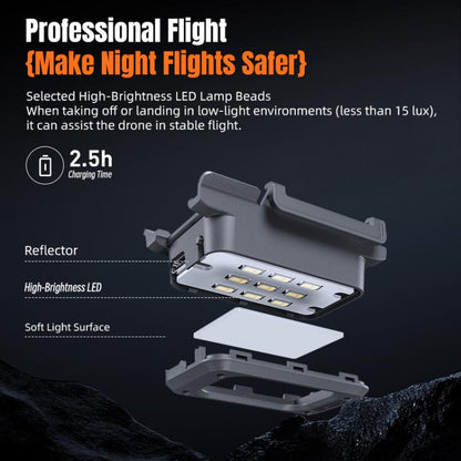 Soporte de entrenamiento para tren de aterrizaje elevado con luz LED STARTRC para DJI Neo (negro) — imagen 6