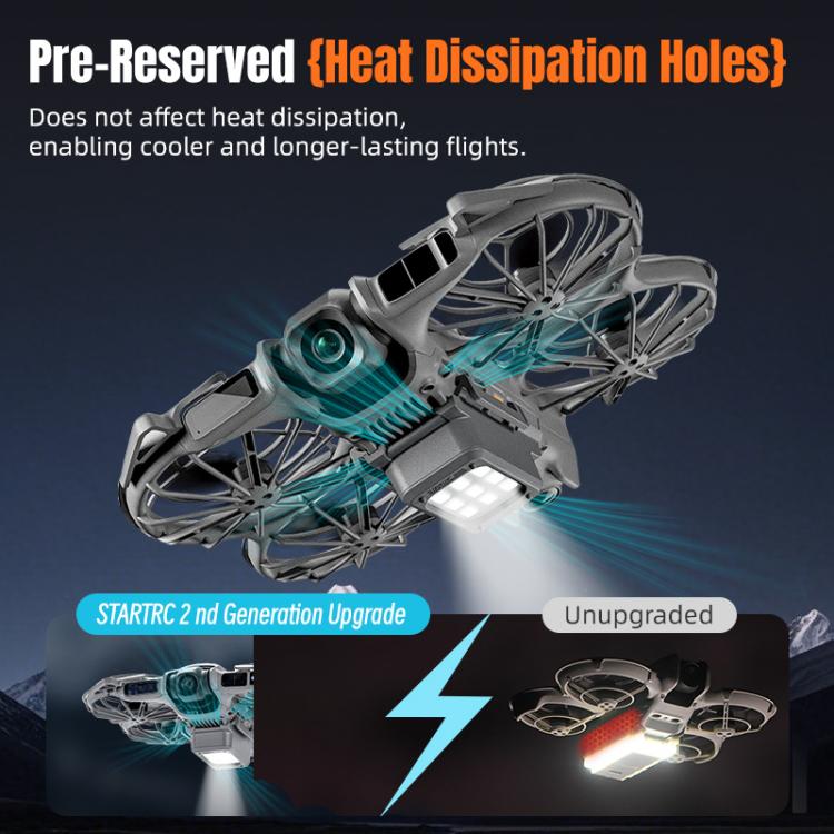 Soporte de entrenamiento para tren de aterrizaje elevado con luz LED STARTRC para DJI Neo (negro) — imagen 9