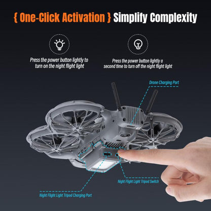 Soporte de entrenamiento para tren de aterrizaje elevado con luz LED STARTRC para DJI Neo (negro) — imagen 10