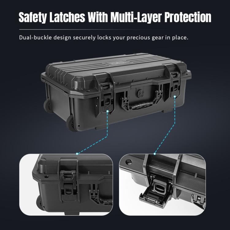 Estuche portátil impermeable y sellada con ruedas para DJI Mavic 4 Pro / Mavic 3 / Air 3 (negra) para DJI DJI Mavic 4 Pro, D…