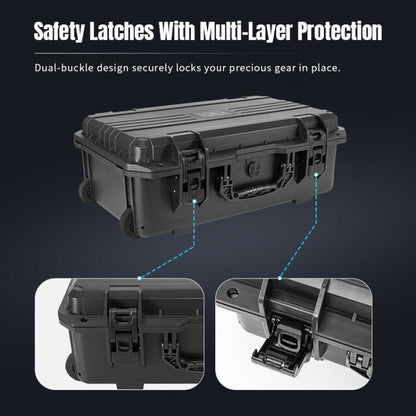 Estuche portátil impermeable y sellada con ruedas para DJI Mavic 4 Pro / Mavic 3 / Air 3 (negra) para DJI DJI Mavic 4 Pro, D…