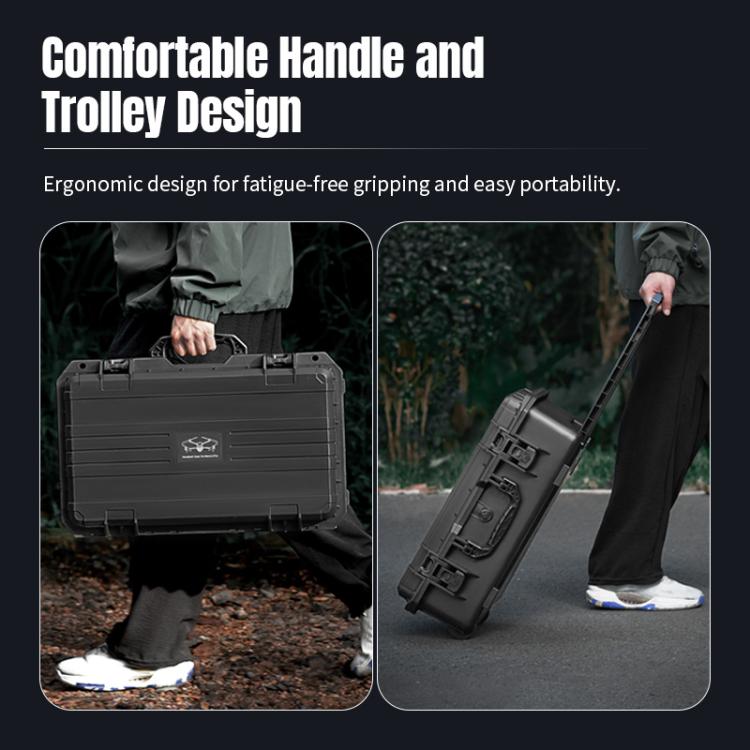 Estuche portátil impermeable y sellada con ruedas para DJI Mavic 4 Pro / Mavic 3 / Air 3 (negra) para DJI DJI Mavic 4 Pro, D…