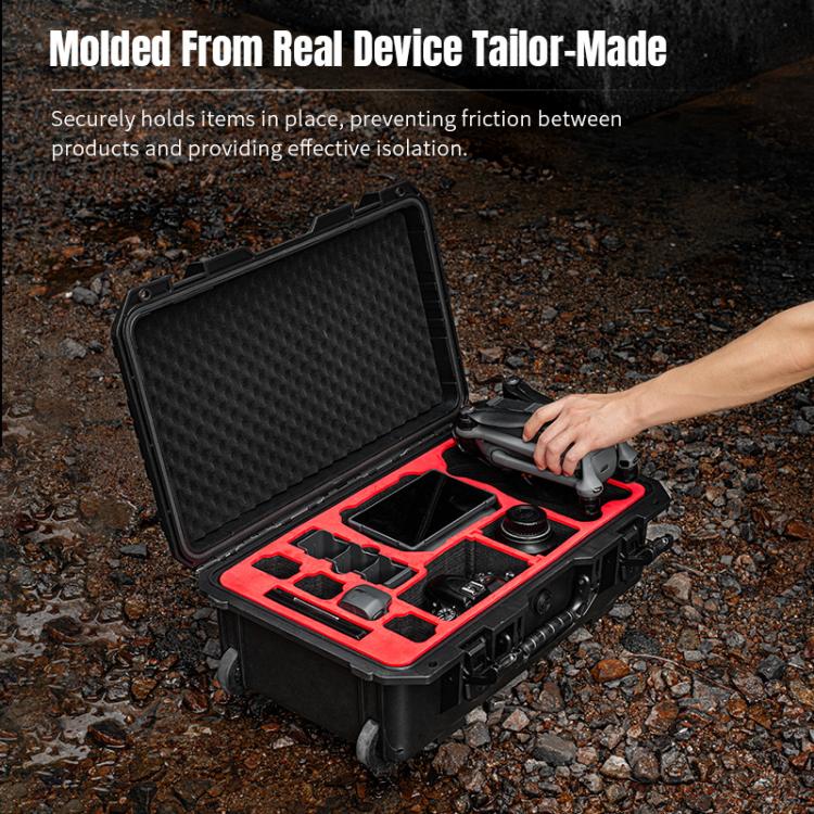 Estuche portátil impermeable y sellada con ruedas para DJI Mavic 4 Pro / Mavic 3 / Air 3 (negra) para DJI DJI Mavic 4 Pro, D…
