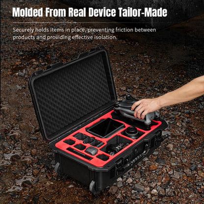 Estuche portátil impermeable y sellada con ruedas para DJI Mavic 4 Pro / Mavic 3 / Air 3 (negra) para DJI DJI Mavic 4 Pro, D…