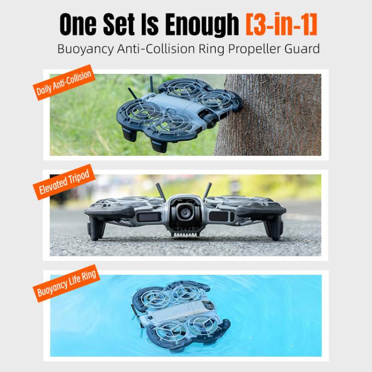 Hélice Parachoques protector de flotante antihundimiento ligero STARTRC para DJI Neo (negro) — imagen 15