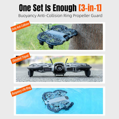 Hélice Parachoques protector de flotante antihundimiento ligero STARTRC para DJI Neo (negro) — imagen 15