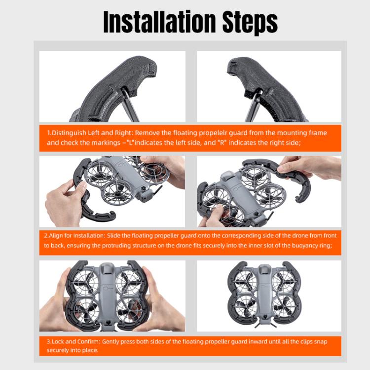 Hélice Parachoques protector de flotante antihundimiento ligero STARTRC para DJI Neo (negro) — imagen 10