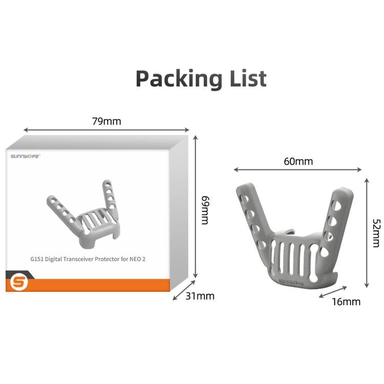 Protector de transceptor digital Sunnylife Hollow Design a prueba de golpes para DJI Neo (gris) — imagen 13