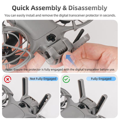 Protector de transceptor digital Sunnylife Hollow Design a prueba de golpes para DJI Neo (gris) — imagen 8