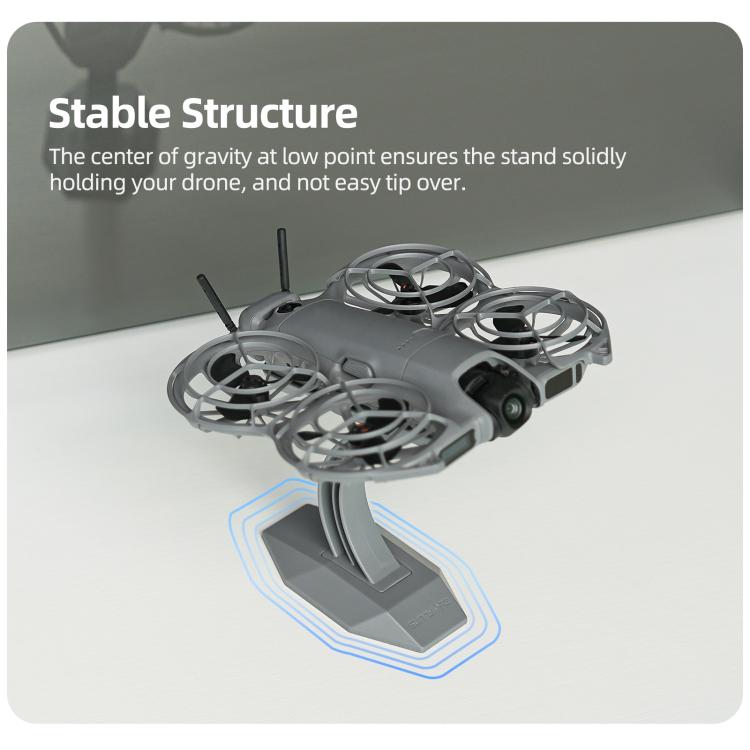 Soporte de escritorio Sunnylife, base de exhibición para drones para DJI Neo (gris oscuro) — imagen 6