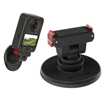 Base magnética de liberación rápida Sunnylife con inclinación ajustable de 1/4" a 180° para DJI Osmo 360 (negro)