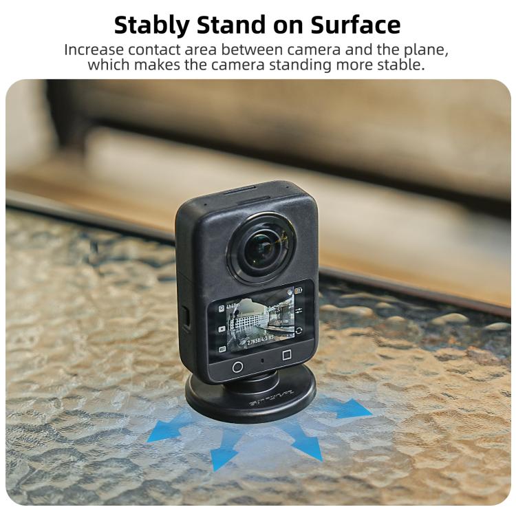 Base magnética de liberación rápida Sunnylife con inclinación ajustable de 1/4" a 180° para DJI Osmo 360 (negro) — imagen 12