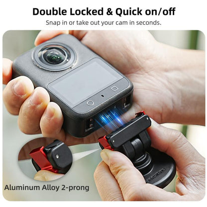 Base magnética de liberación rápida Sunnylife con inclinación ajustable de 1/4" a 180° para DJI Osmo 360 (negro) — imagen 7