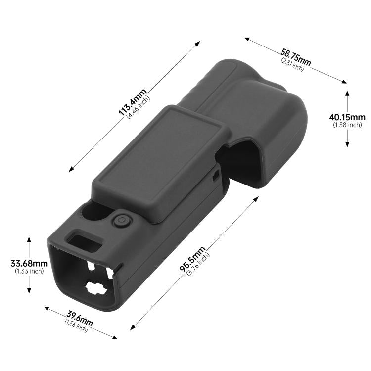 Funda de silicona para el cuerpo, el estabilizador y la lente STARTRC 2 en 1 de para DJI Osmo Pocket 4 (negra) — imagen 3