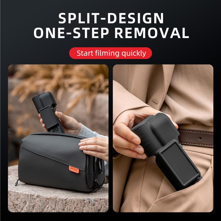 Funda de silicona para el cuerpo, el estabilizador y la lente STARTRC 2 en 1 de para DJI Osmo Pocket 4 (negra) — imagen 7