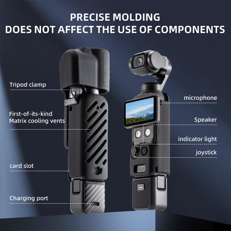 Funda de silicona para el cuerpo, el estabilizador y la lente STARTRC 2 en 1 de para DJI Osmo Pocket 4 (negra) — imagen 10