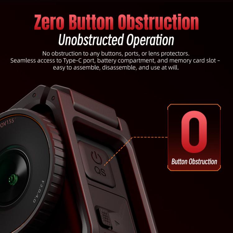 Marco adaptador de expansión vertical-horizontal con zapata fría para DJI Osmo Action 6 (negro) — imagen 12
