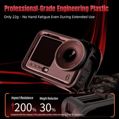 Marco adaptador de expansión vertical-horizontal con zapata fría para DJI Osmo Action 6 (negro) — imagen 14