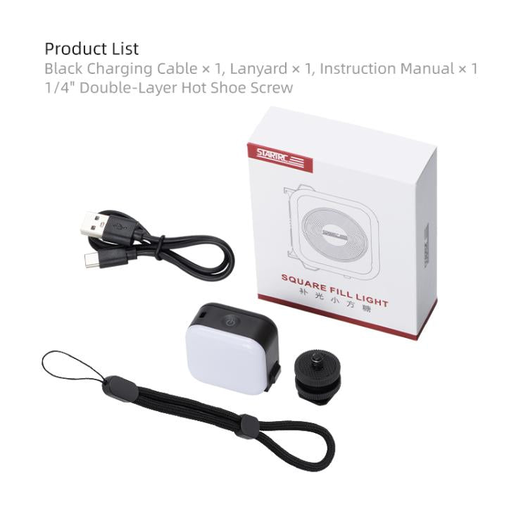 Luz de relleno de cubo pequeño STARTRC para DJI Osmo Action 6 (negra) — imagen 3