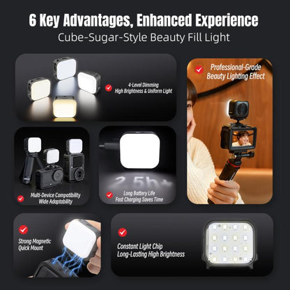 Luz de relleno de cubo pequeño STARTRC para DJI Osmo Action 6 (negra) — imagen 5