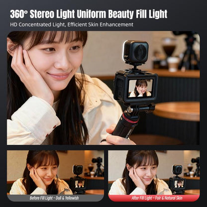 Luz de relleno de cubo pequeño STARTRC para DJI Osmo Action 6 (negra) — imagen 8