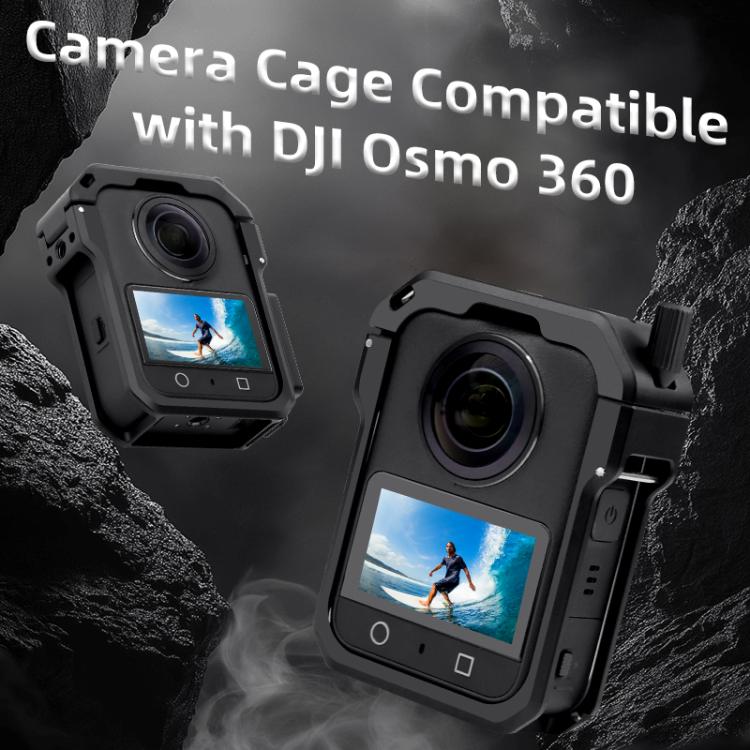 Marco de expansión de jaula protectora de metal YELANGU con base de montaje horizontal para DJI Osmo 360 (negro) — imagen 4