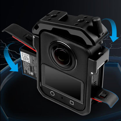 Marco de expansión de jaula protectora de metal YELANGU con base de montaje horizontal para DJI Osmo 360 (negro) — imagen 10