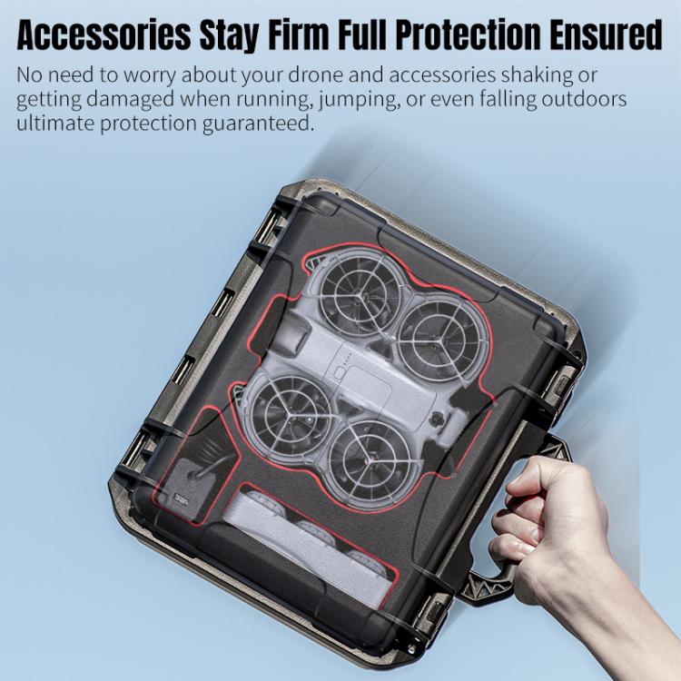 Estuche de almacenamiento portátil mini de PP impermeable y a prueba de explosiones para DJI Neo (negro) — imagen 15