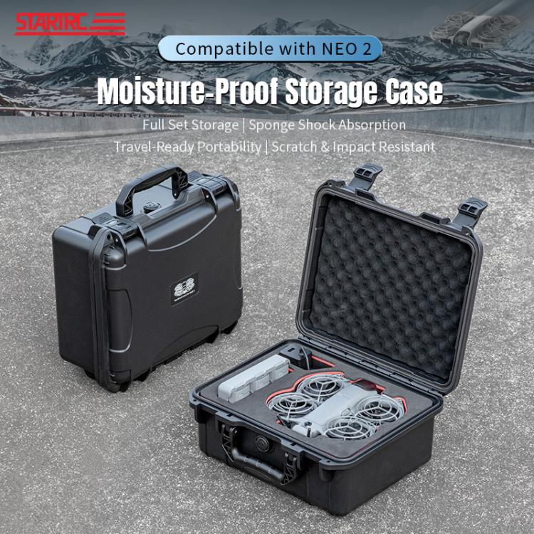 Estuche de almacenamiento portátil mini de PP impermeable y a prueba de explosiones para DJI Neo (negro) — imagen 6