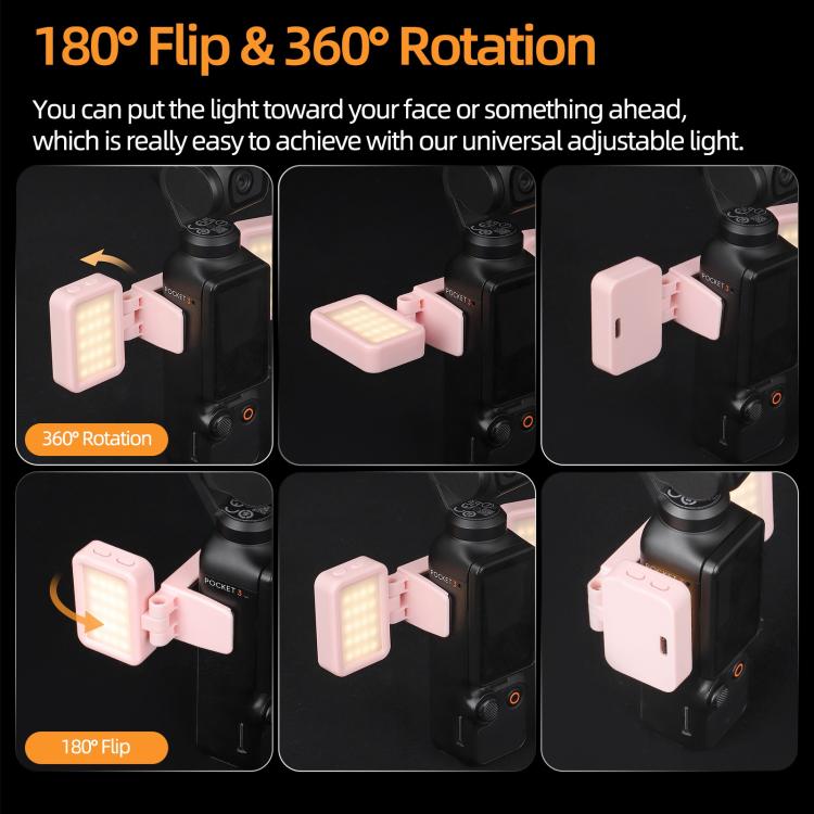 Luz de video LED ajustable Sunnylife, luz de relleno portátil tricolor regulable de liberación rápida para DJI Osmo Pocket 3…