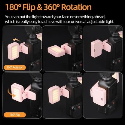 Luz de video LED ajustable Sunnylife, luz de relleno portátil tricolor regulable de liberación rápida para DJI Osmo Pocket 3…