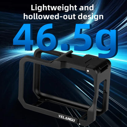 Marco de jaula de metal para cámara YELANGU con zapata fría para DJI Osmo Action 6 (negro) — imagen 10