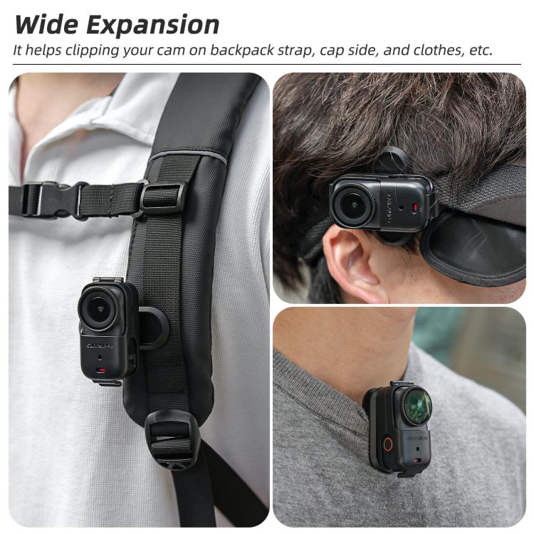 Clip Abrazadera para cámara de acción Osmo Nano Sunnylife con para mochila, rotación de 360 grados, montaje vertical y horiz…