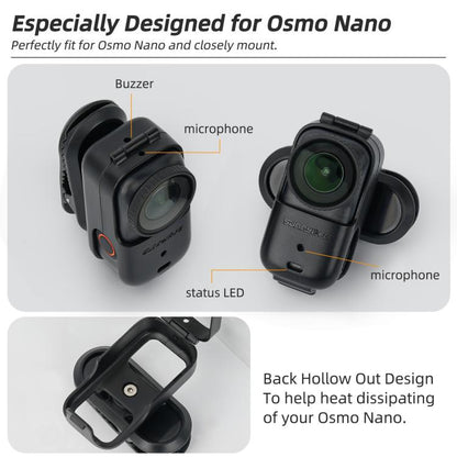 Clip Abrazadera para cámara de acción Osmo Nano Sunnylife con para mochila, rotación de 360 grados, montaje vertical y horiz…