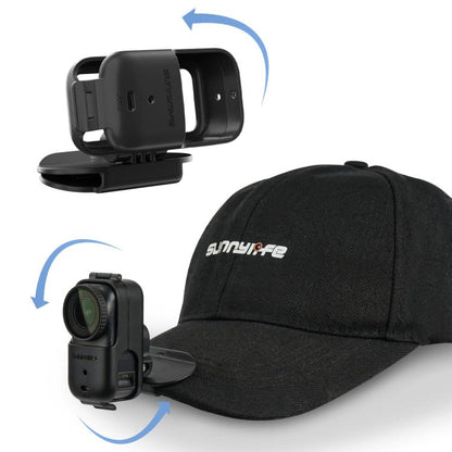 Soporte de clip Osmo Nano Sunnylife, para gorra de béisbol, abrazadera de liberación rápida para cámara POV Vlog (negro) par…